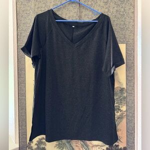 NWOT  XXL sheer gray long work out tee